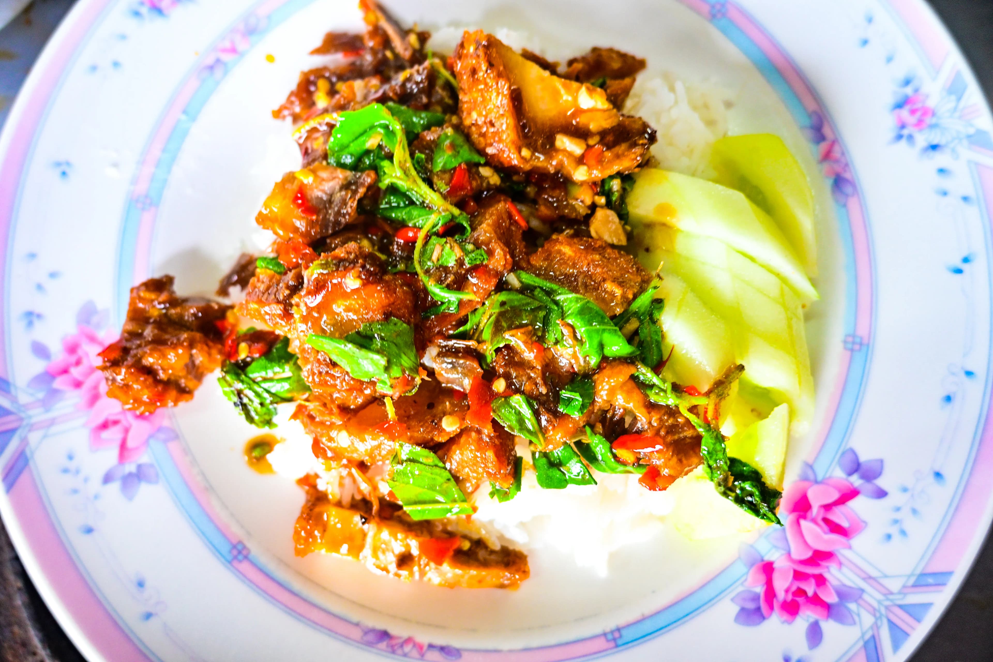 ข้าวกะเพราหมูกรอบ